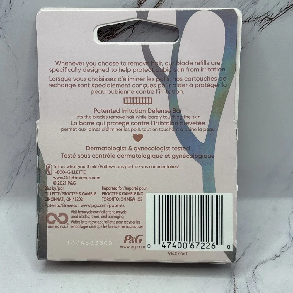 NEW Gillette Venus for Bikini Pubic Hair and Skin Women Razors 4 cartridges